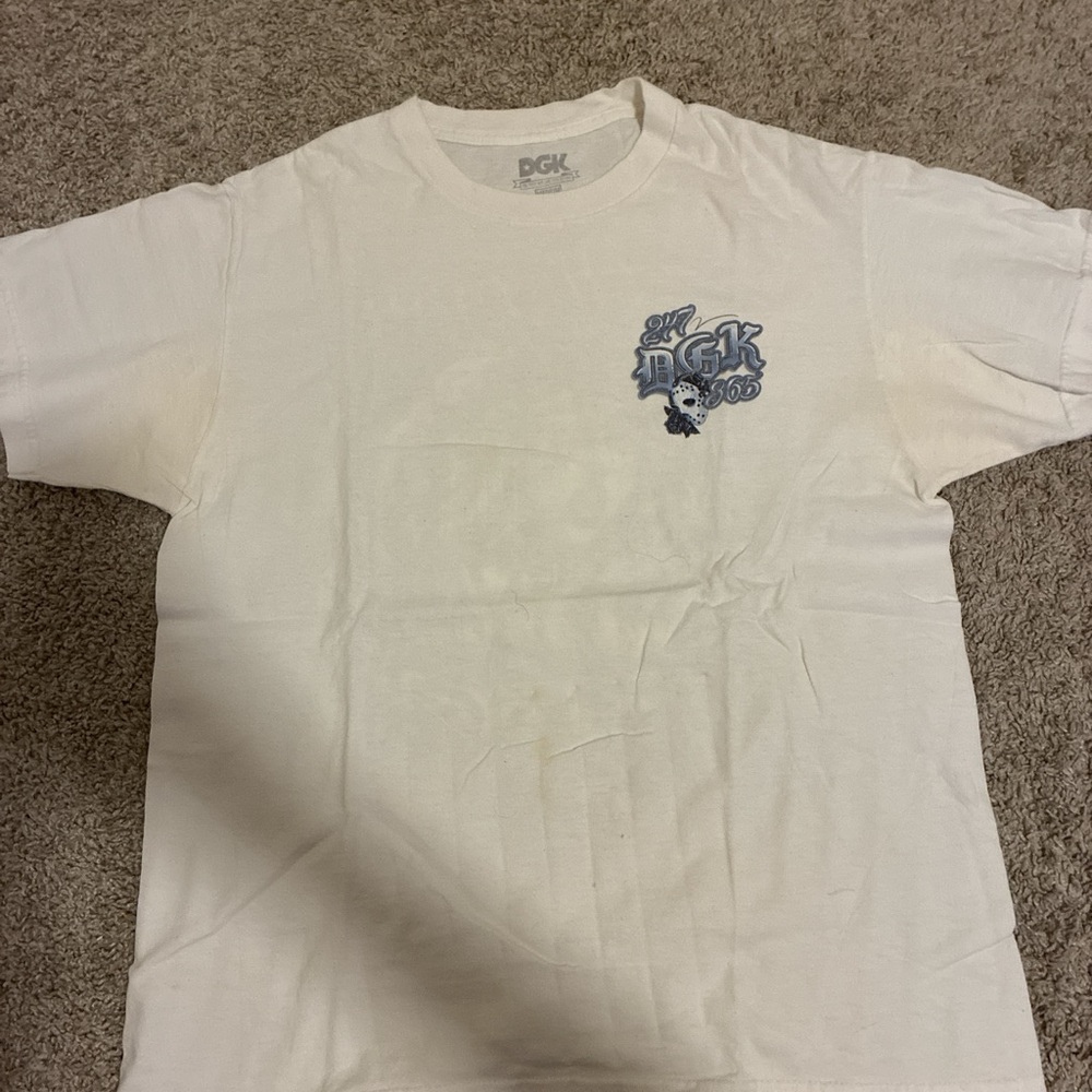 DGK White Short Sleeve Tee with Blue Logo